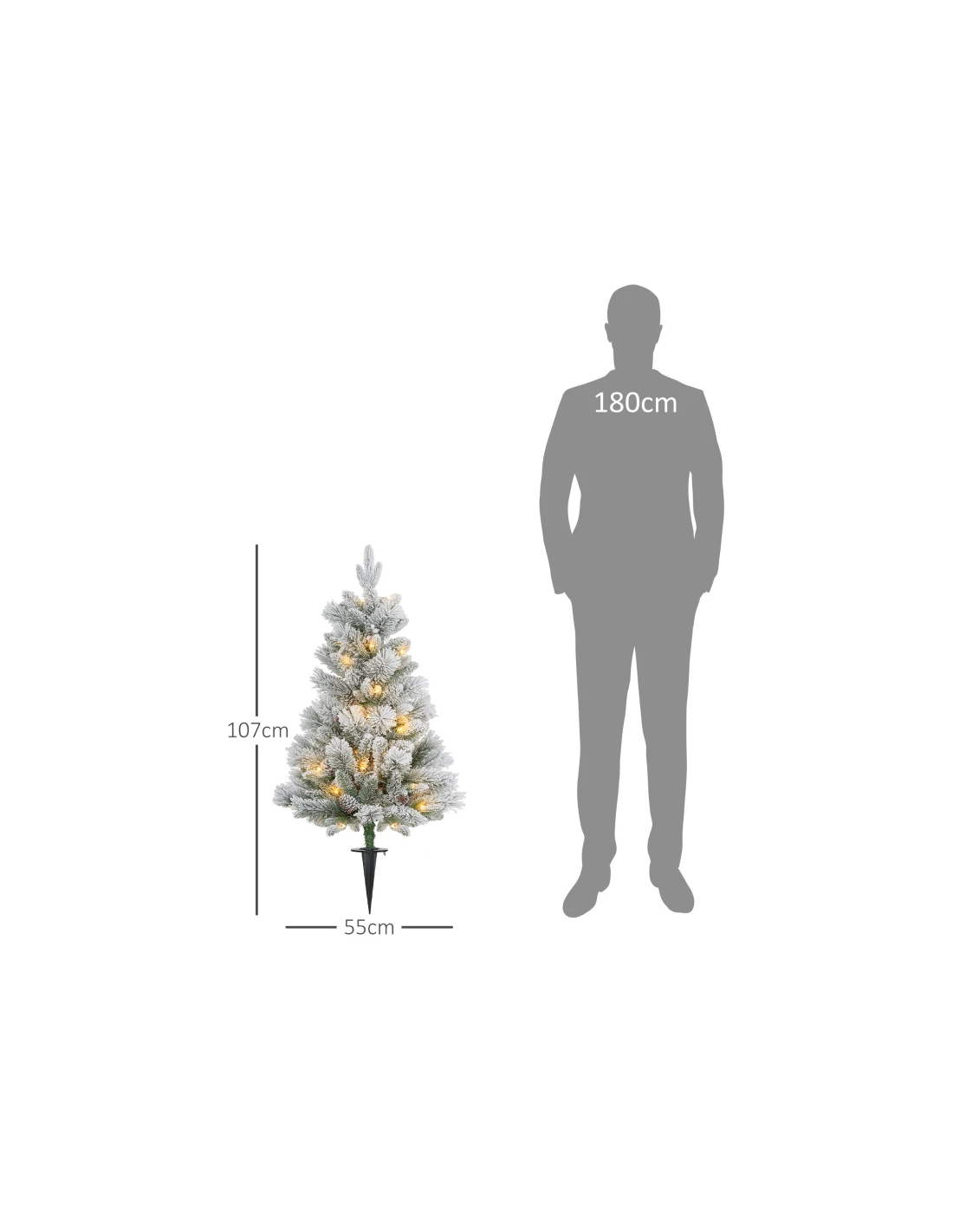 kunstigt juletræ sne lys plastik julepynt kunstigt juletræ sne lys plastik julepynt