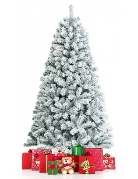 kunstigt juletræ 180 cm plastik grønt julepynt sne kunstigt juletræ 180 cm plastik grønt julepynt sne