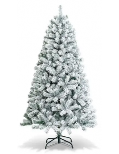 kunstigt juletræ 180 cm plastik grønt julepynt sne