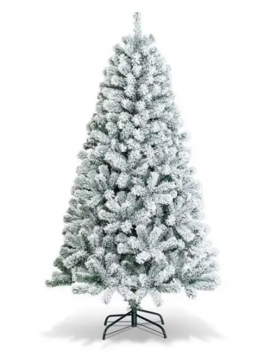 kunstigt juletræ 180 cm plastik grønt julepynt sne kunstigt juletræ 180 cm plastik grønt julepynt sne