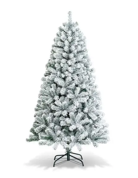 kunstigt juletræ 180 cm plastik grønt julepynt sne kunstigt juletræ 180 cm plastik grønt julepynt sne