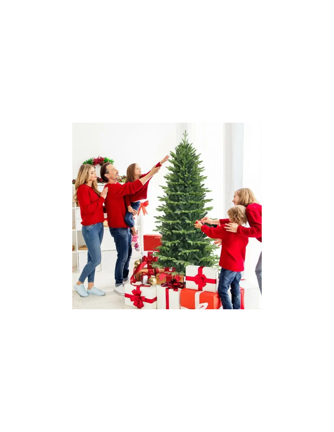 kunstigt juletræ 180 cm plastik grønt julepynt kunstigt juletræ 180 cm plastik grønt julepynt