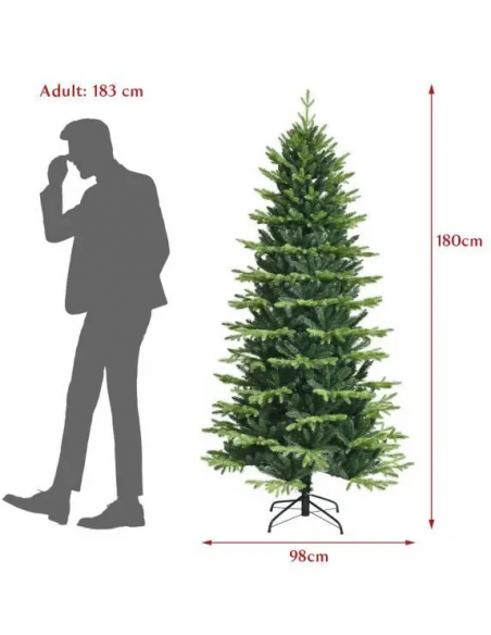 kunstigt juletræ 180 cm plastik grønt julepynt kunstigt juletræ 180 cm plastik grønt julepynt