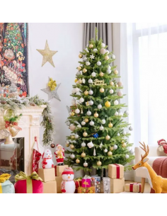 kunstigt juletræ 180 cm plastik grønt julepynt 2