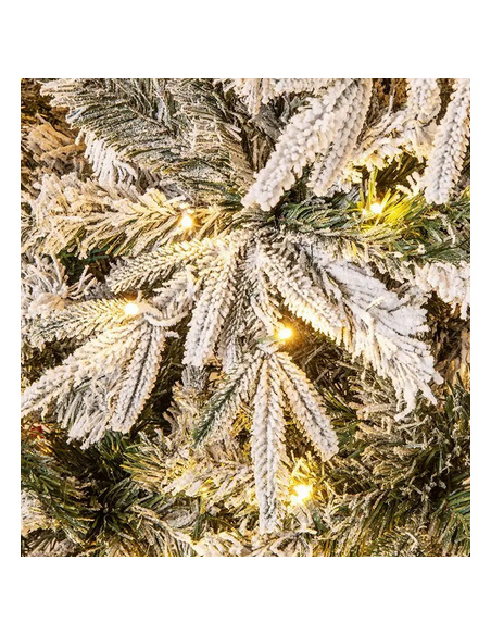 kunstigt juletræ 270 cm plastik grønt julepynt sne led lys kunstigt juletræ 270 cm plastik grønt julepynt sne led lys