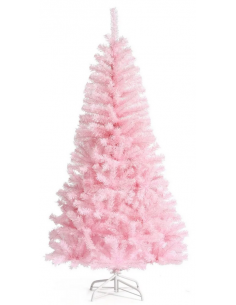 kunstigt juletræ 150 cm plastik grønt julepynt pink lyserød