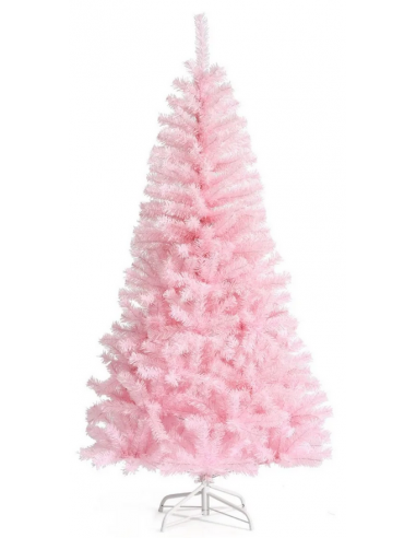 kunstigt juletræ 150 cm plastik grønt julepynt pink lyserød kunstigt juletræ 150 cm plastik grønt julepynt pink lyserød