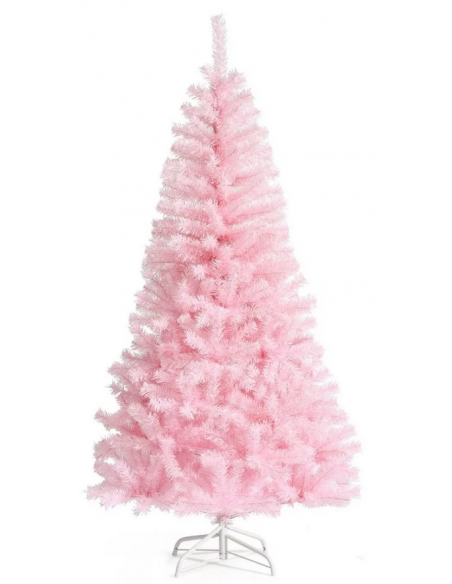 kunstigt juletræ 150 cm plastik grønt julepynt pink lyserød kunstigt juletræ 150 cm plastik grønt julepynt pink lyserød