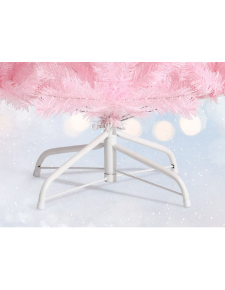 kunstigt juletræ 150 cm plastik grønt julepynt pink lyserød kunstigt juletræ 150 cm plastik grønt julepynt pink lyserød