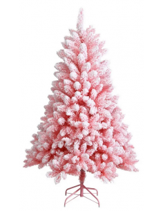 kunstigt juletræ 150 cm plastik grønt julepynt pink lyserød