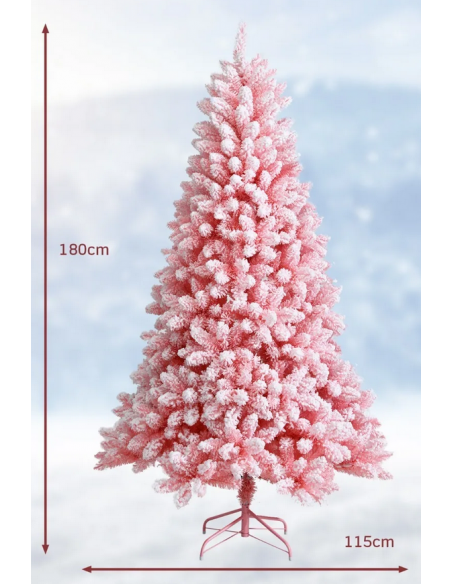 kunstigt juletræ 180 cm plastik grønt julepynt pink lyserød kunstigt juletræ 180 cm plastik grønt julepynt pink lyserød