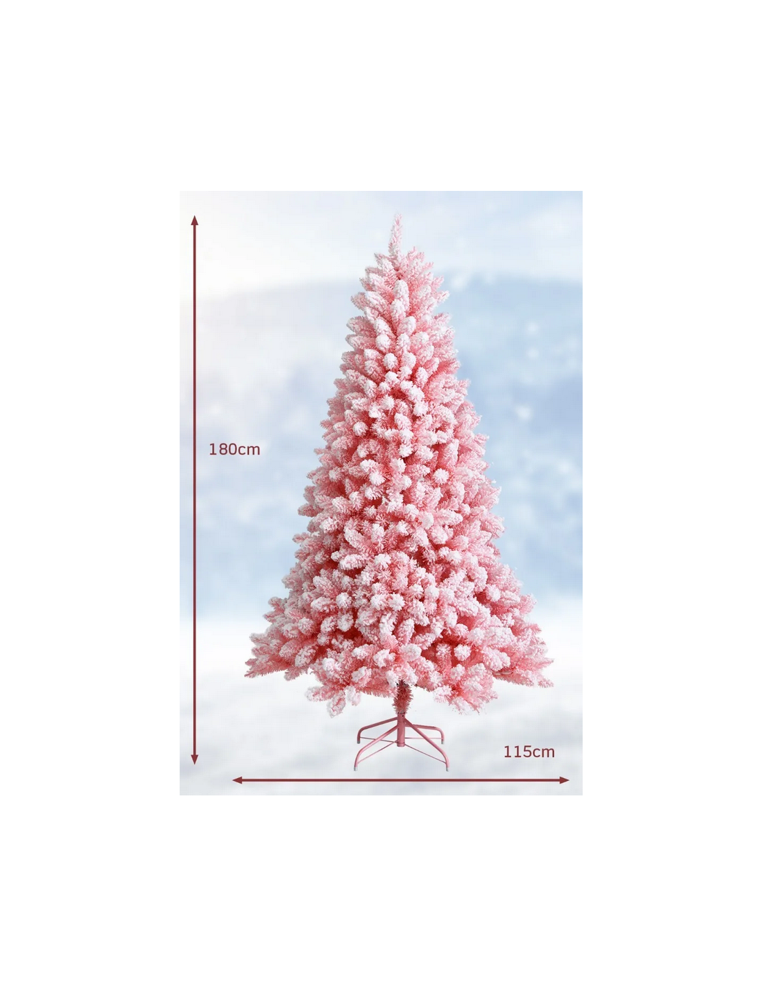 kunstigt juletræ 180 cm plastik grønt julepynt pink lyserød kunstigt juletræ 180 cm plastik grønt julepynt pink lyserød