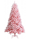 Kunstigt juletræ med sne H180 x Ø115 cm - Pink