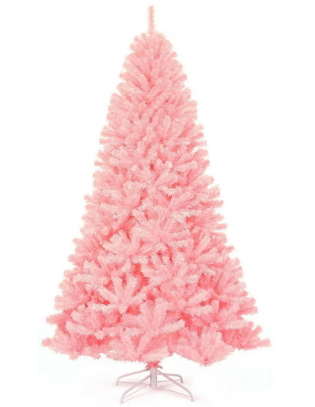 kunstigt juletræ 225 cm plastik grønt julepynt pink lyserød kunstigt juletræ 225 cm plastik grønt julepynt pink lyserød