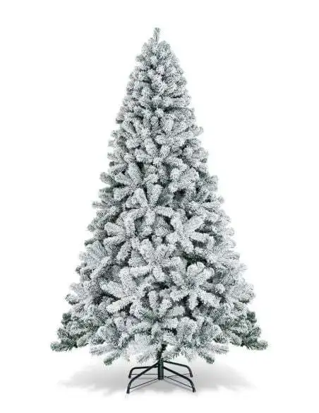 kunstigt juletræ 240 cm plastik grønt julepynt sne kunstigt juletræ 240 cm plastik grønt julepynt sne