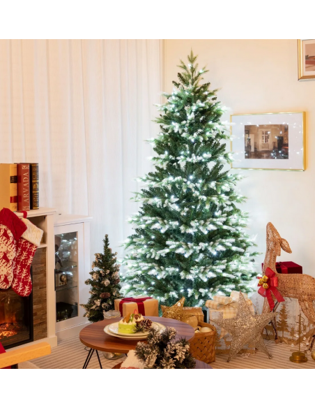 kunstigt juletræ 180 cm plastik grønt julepynt sne led lys fjernbetjening betjening fjernbetjent kunstigt juletræ 180 cm plastik grønt julepynt sne led lys fjernbetjening betjening fjernbetjent