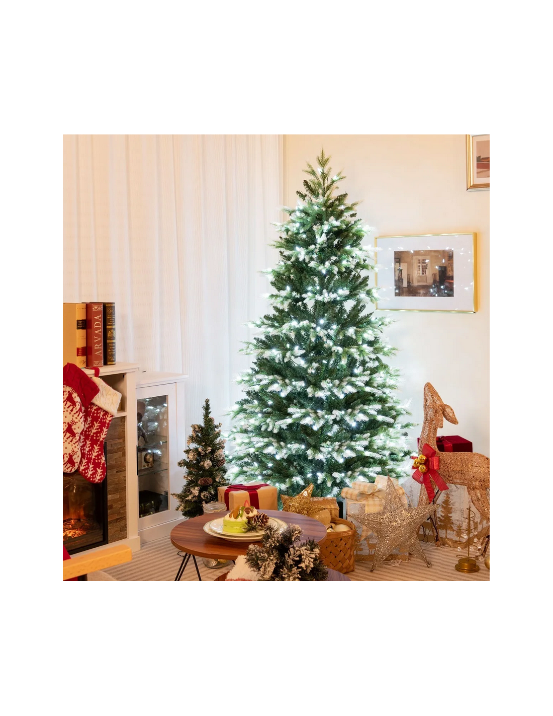 kunstigt juletræ 180 cm plastik grønt julepynt sne led lys fjernbetjening betjening fjernbetjent kunstigt juletræ 180 cm plastik grønt julepynt sne led lys fjernbetjening betjening fjernbetjent