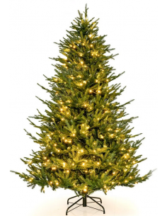 kunstigt juletræ 180 cm plastik grønt julepynt sne led lys