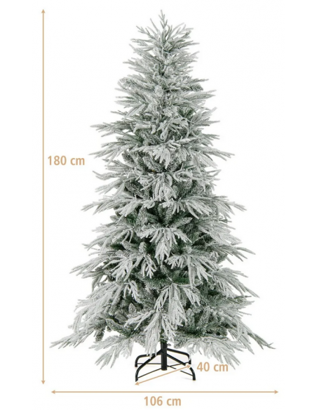 kunstigt juletræ 180 cm plastik grønt julepynt sne led lys kunstigt juletræ 180 cm plastik grønt julepynt sne led lys