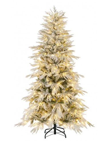 kunstigt juletræ 180 cm plastik grønt julepynt sne led lys kunstigt juletræ 180 cm plastik grønt julepynt sne led lys