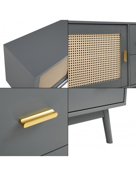 tvbord med opbevaring træ opbevaring stuemøbler grå skænk sideboard