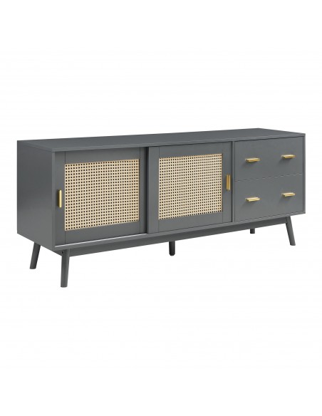 tvbord med opbevaring træ opbevaring stuemøbler grå skænk sideboard