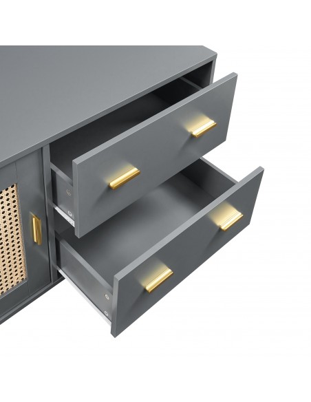 tvbord med opbevaring træ opbevaring stuemøbler grå skænk sideboard