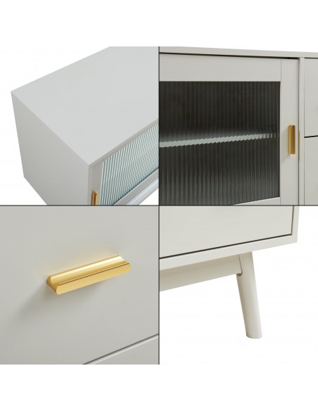 tvbord med opbevaring træ opbevaring stuemøbler beige skænk sideboard