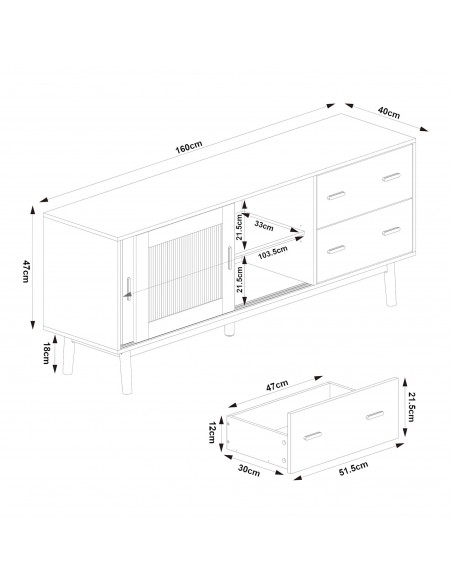 tvbord med opbevaring træ opbevaring stuemøbler beige skænk sideboard