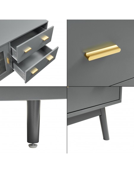 tvbord med opbevaring træ opbevaring stuemøbler grå skænk sideboard