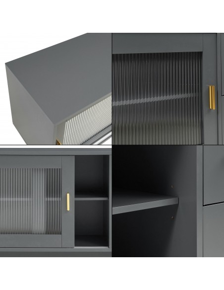 tvbord med opbevaring træ opbevaring stuemøbler grå skænk sideboard