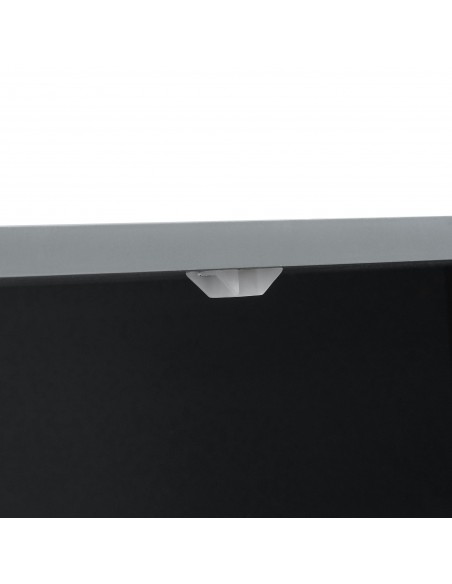 lavt vitrineskab vitrine grå træ skænk