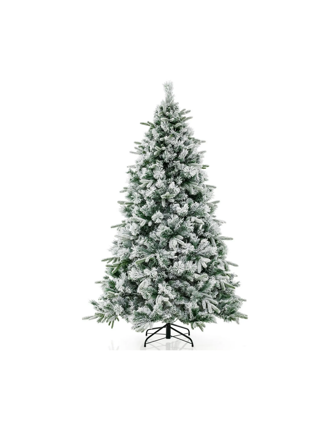 kunstigt juletræ 210 cm plastik grønt julepynt sne led lys kunstigt juletræ 210 cm plastik grønt julepynt sne led lys