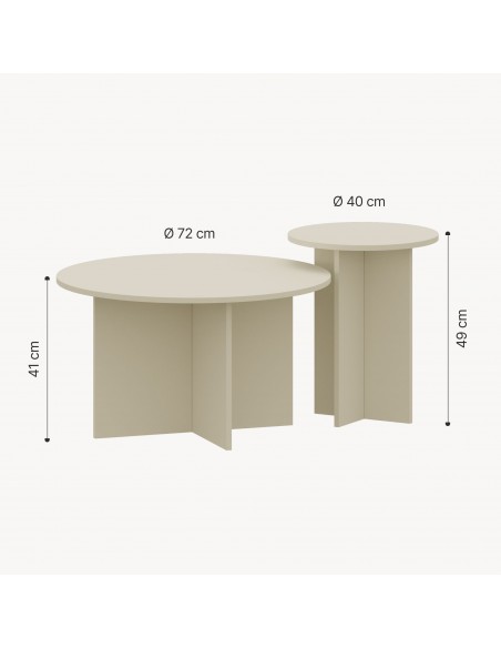 sofabord sidebord stuemøbler rundt moderne design beige sofabord sidebord stuemøbler rundt moderne design beige