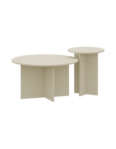 sofabord sidebord stuemøbler rundt moderne design beige sofabord sidebord stuemøbler rundt moderne design beige