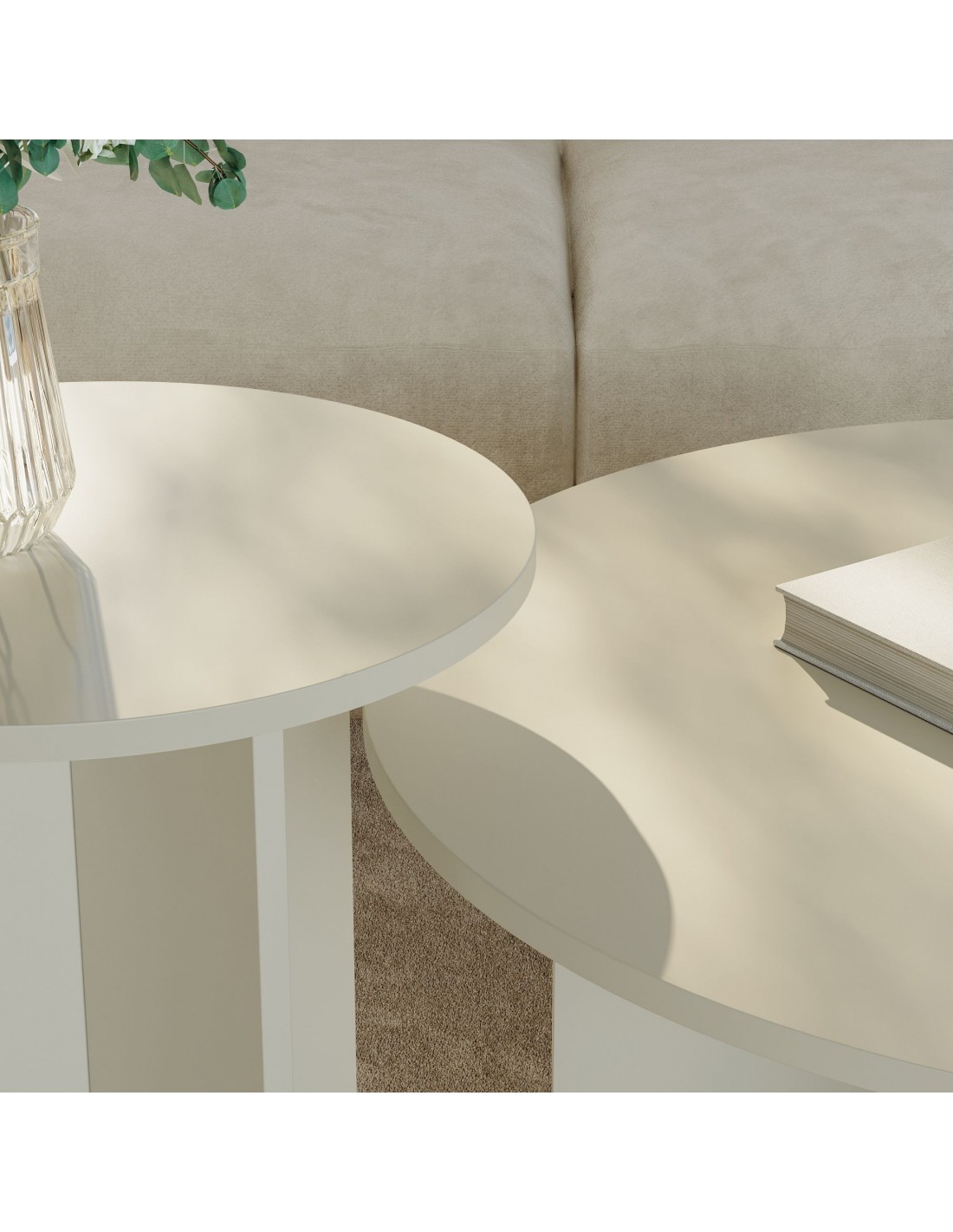 sofabord sidebord stuemøbler rundt moderne design beige sofabord sidebord stuemøbler rundt moderne design beige