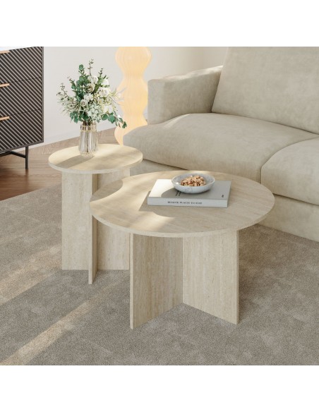 sofabord sidebord stuemøbler rundt moderne design travertin sten marmor sofabord sidebord stuemøbler rundt moderne design travertin sten marmor