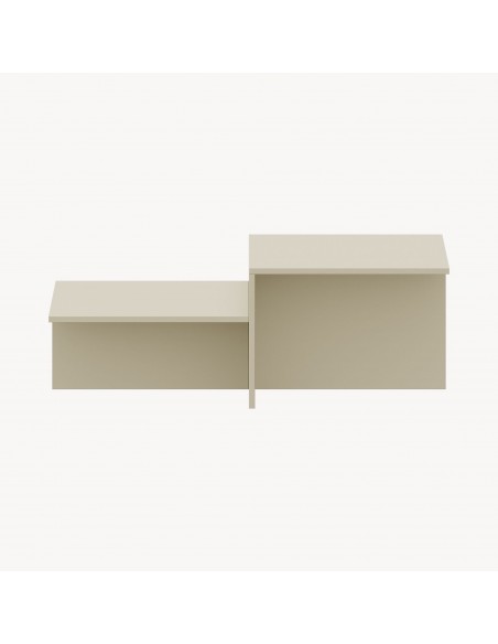 sofabord sidebord stuemøbler rundt moderne design beige