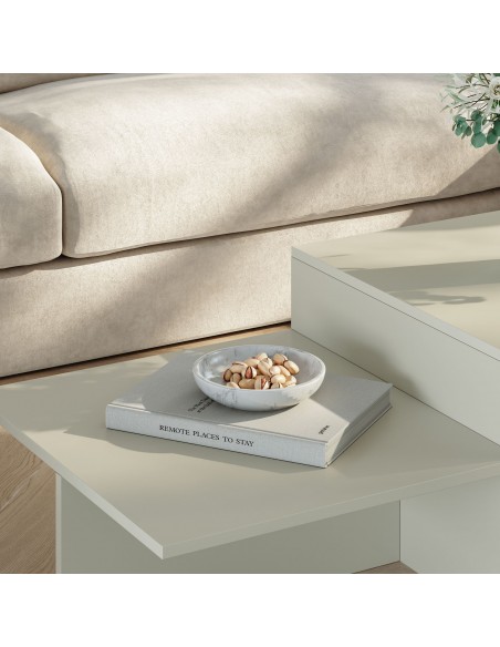 sofabord sidebord stuemøbler rundt moderne design beige