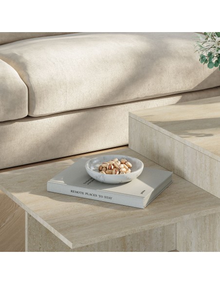 sofabord sidebord stuemøbler moderne design sten travertin marmor