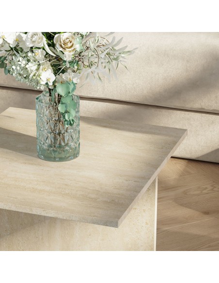 sofabord sidebord stuemøbler moderne design sten travertin marmor