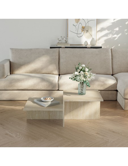 sofabord sidebord stuemøbler moderne design sten travertin marmor