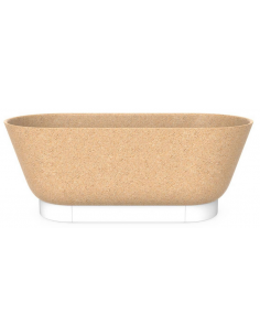 fritstående badekar 160 woodio træ farvet 2