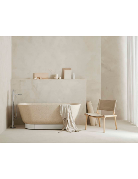 fritstående badekar 160 woodio træ farvet