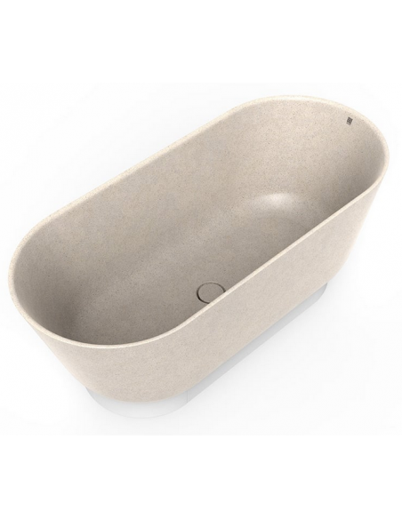 fritstående badekar 160 woodio træ farvet