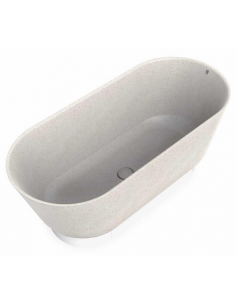 fritstående badekar 160 woodio træ farvet