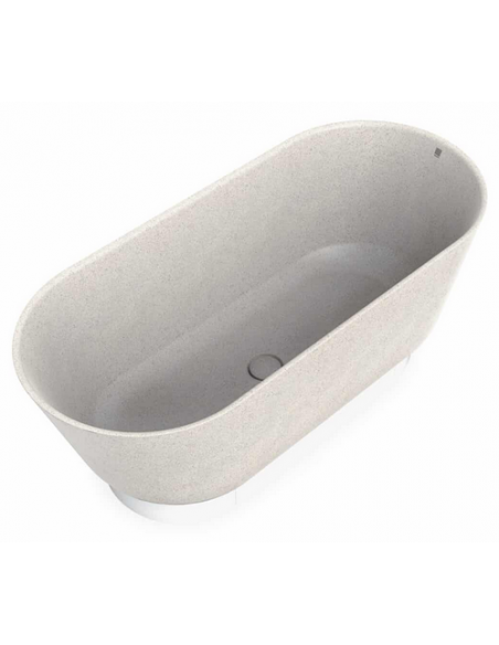 fritstående badekar 160 woodio træ farvet