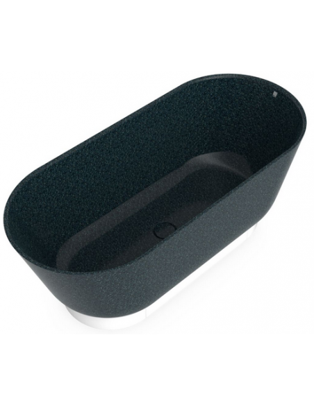 fritstående badekar 160 woodio træ farvet