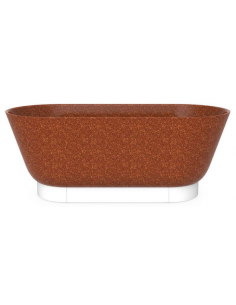 fritstående badekar 160 woodio træ farvet 2