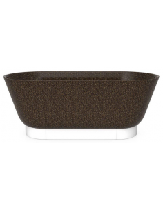 fritstående badekar 160 woodio træ farvet 2